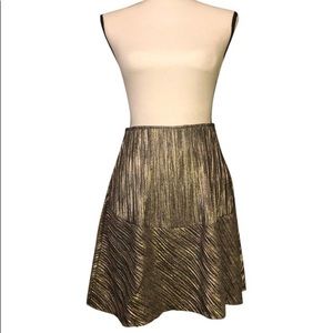Mango metallic gold skirt